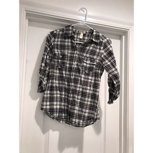 Ambiance apparel plaid button shirt